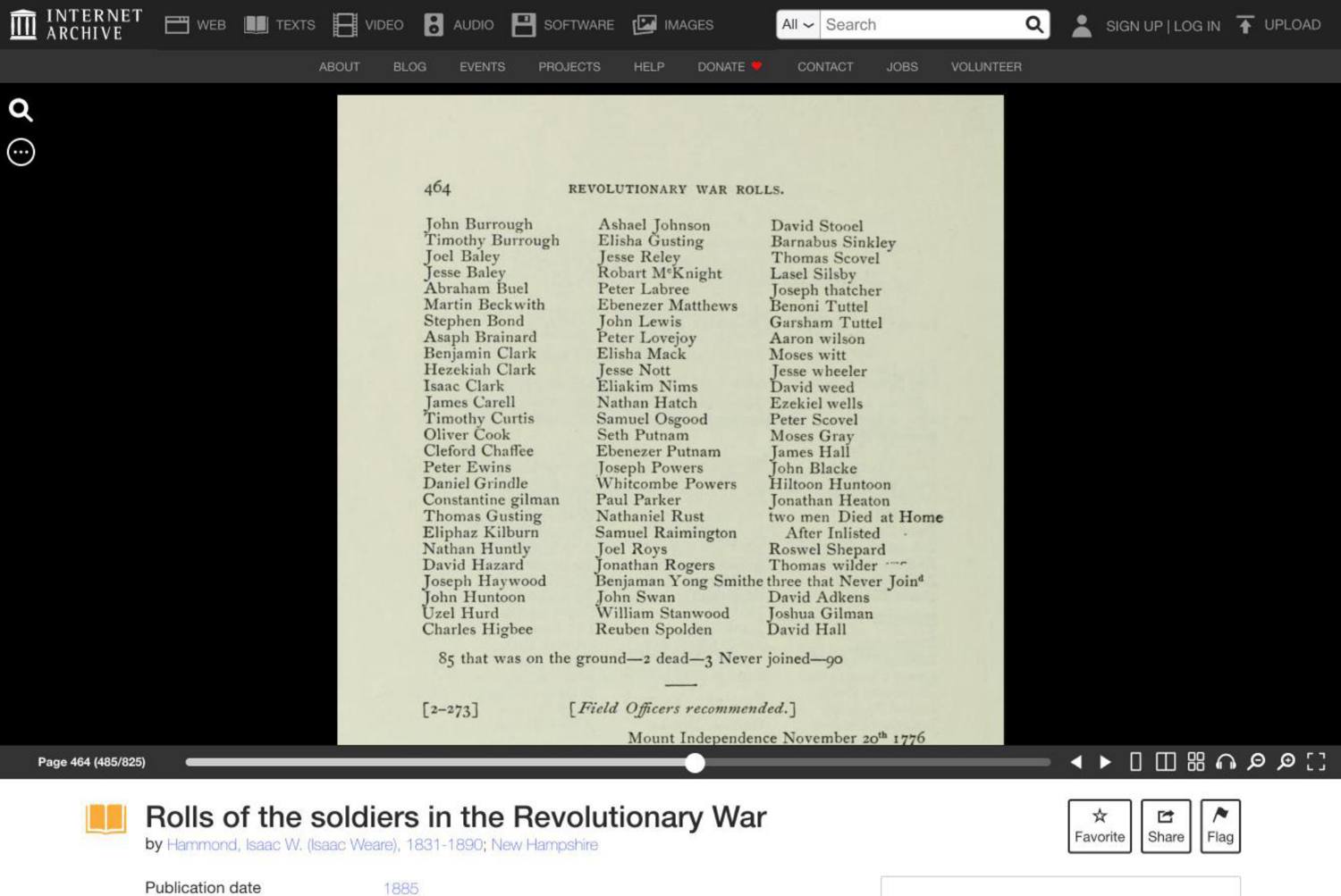A second 1776 company roster naming Gershom Tuttle