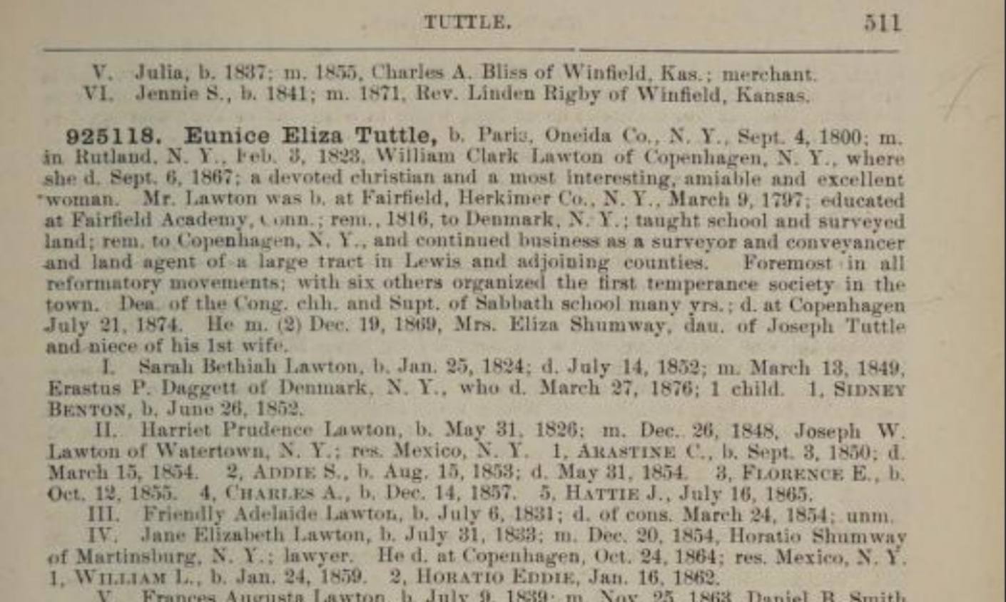 Second page of Colonel Gershom Tuttle's biography