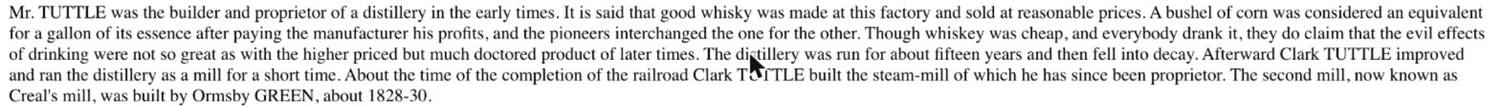 Second page of the Otter Creek Township history