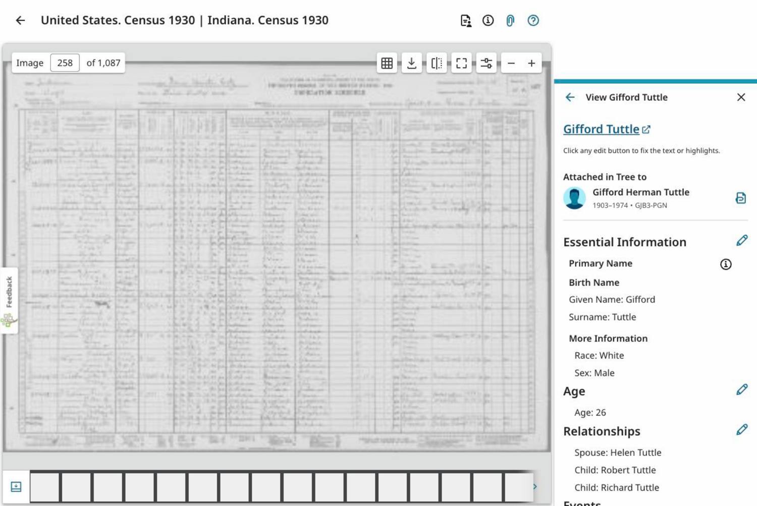 Second page of the 1930 census household