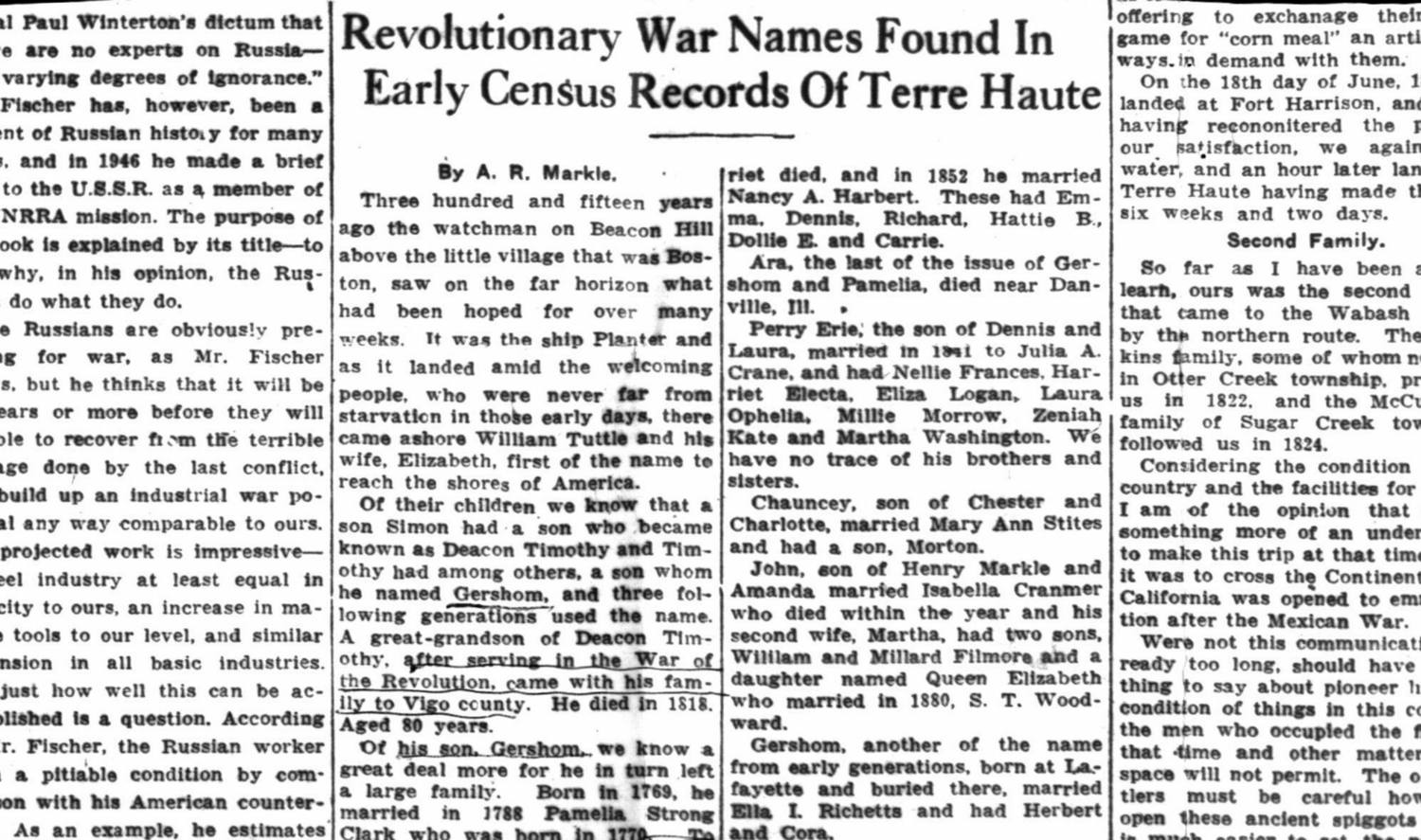 Newspaper column, continued, second page