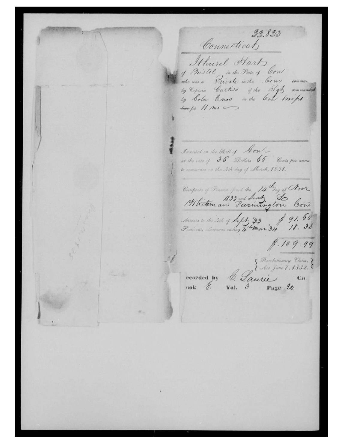evidence derived sar 40 pension s15872 ithurel hart of bristol under capt tuttle p2