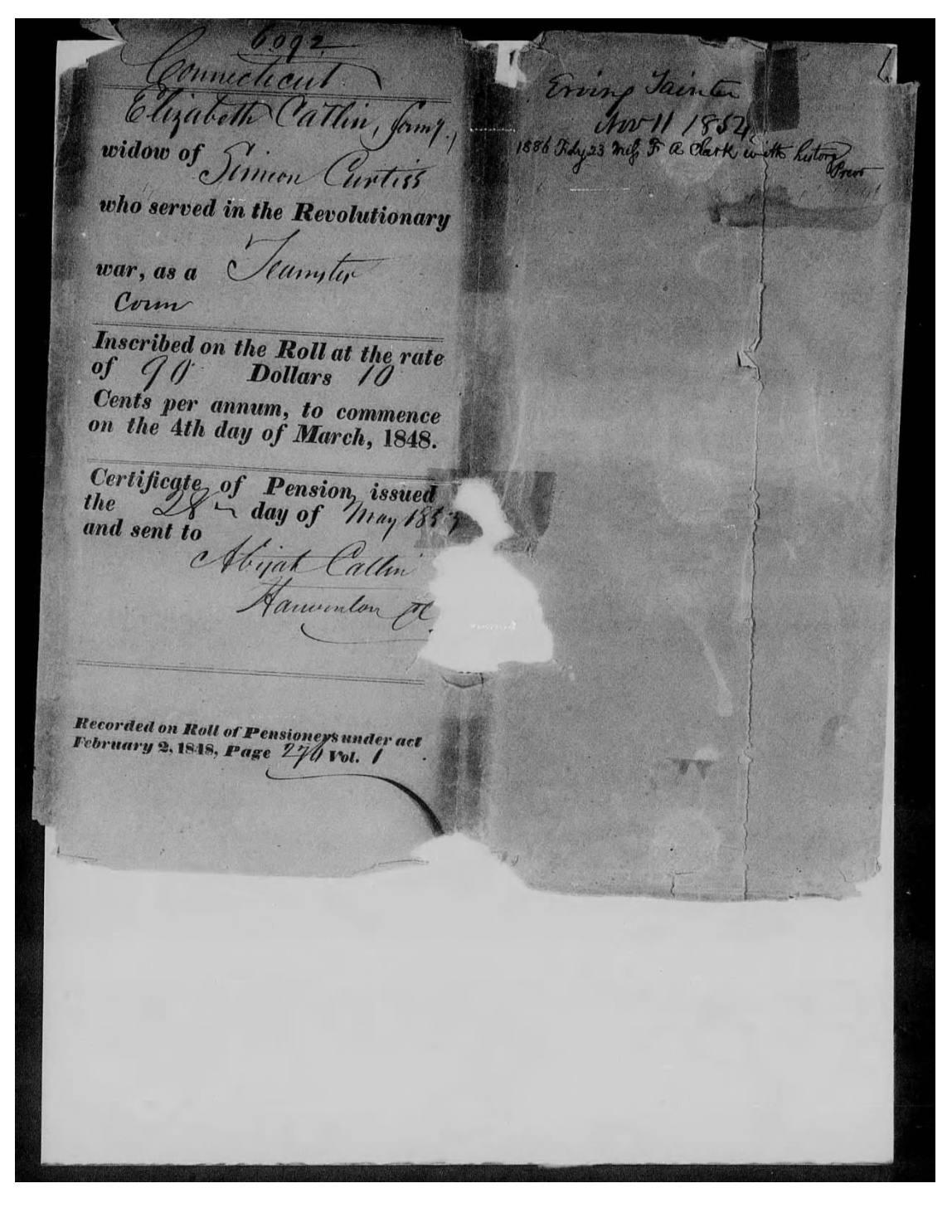 evidence derived sar 49 pension w10569 simeon curtiss teamster under tuttle 1780 81 p2