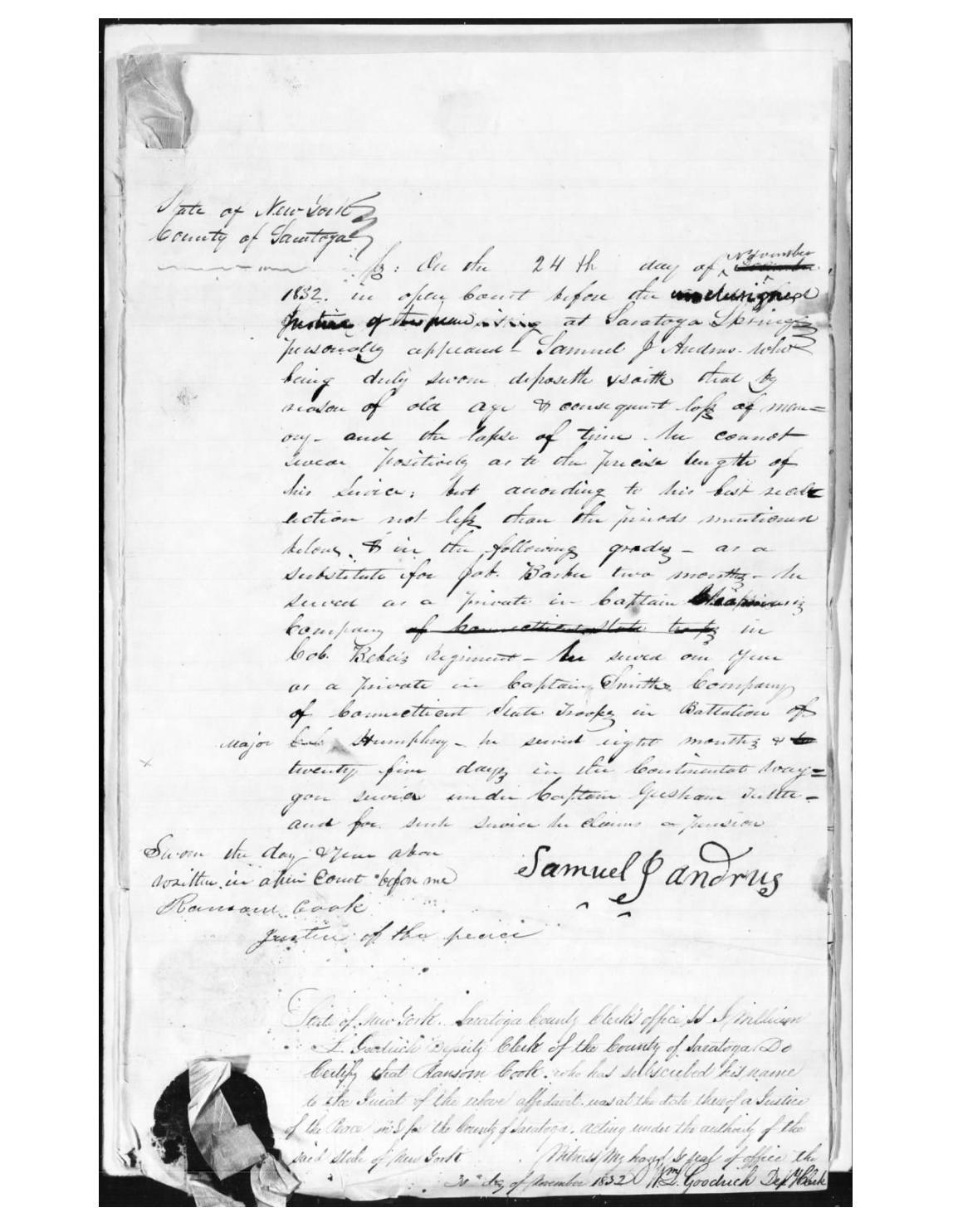 evidence derived sar 51 pension s11982 samuel andrus knew capt tuttle of bristol p3