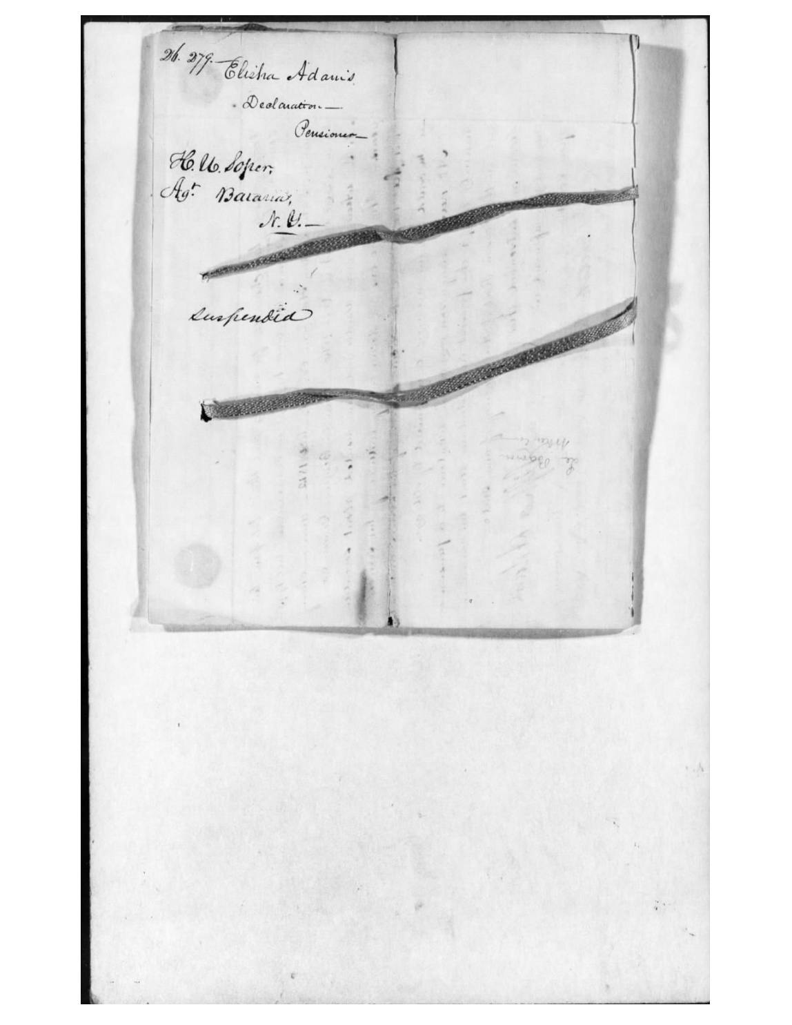 Adams's pension file, continued