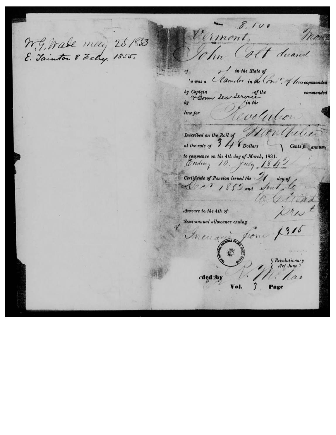 evidence derived sar 54 pension s18769 john colt fellow conductor context p2