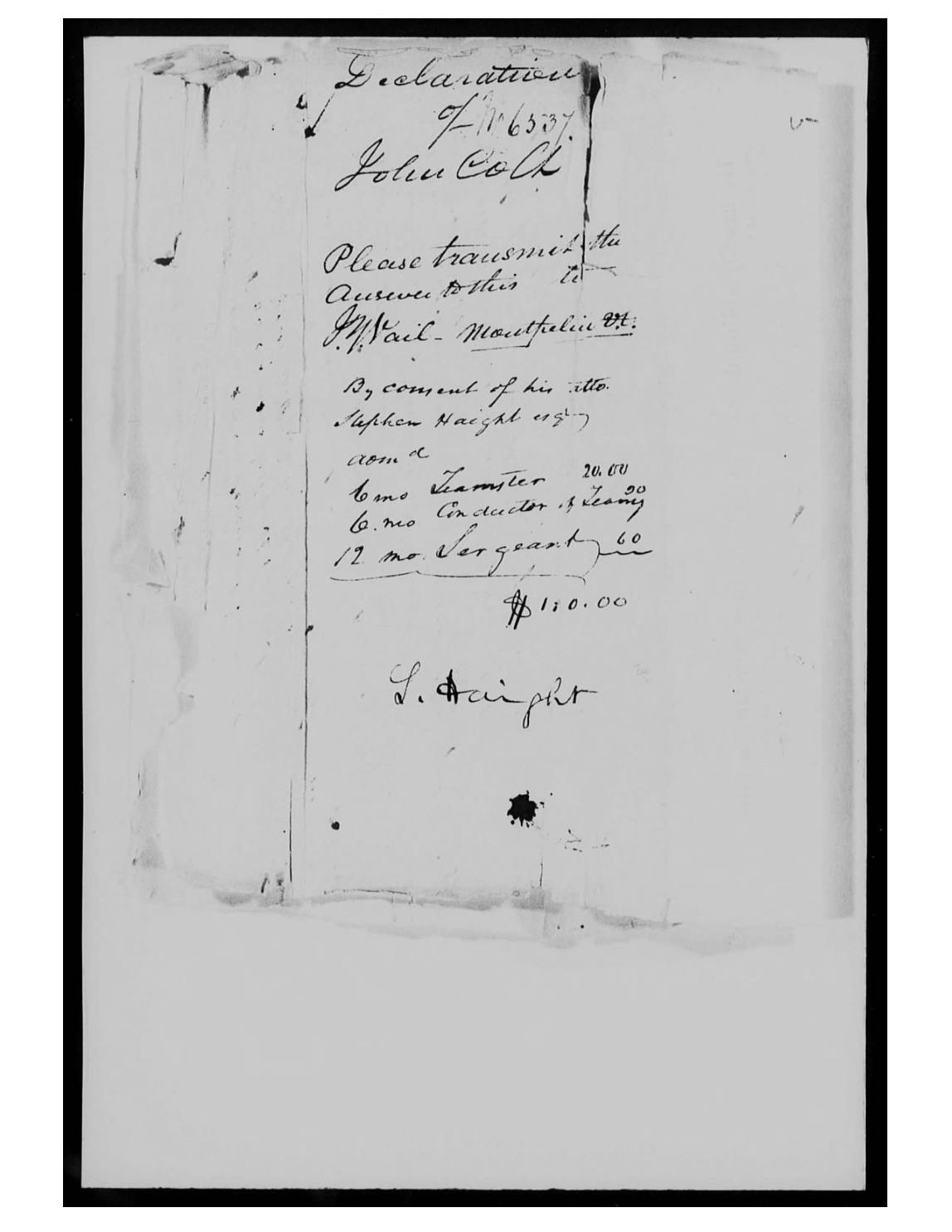 evidence derived sar 54 pension s18769 john colt fellow conductor context p3