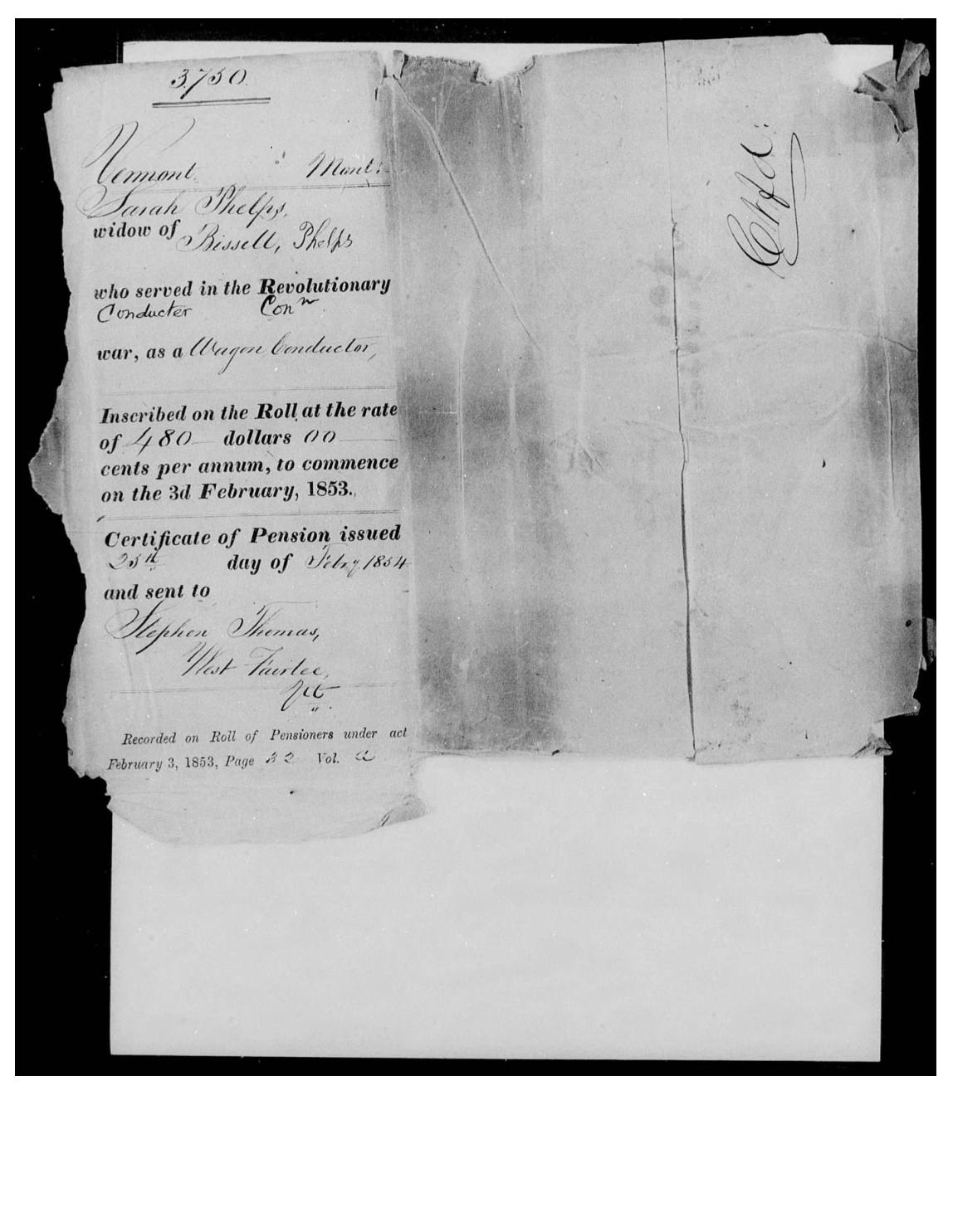 evidence derived sar 55 pension w175 bissell phelps fellow conductor under hubbard p3