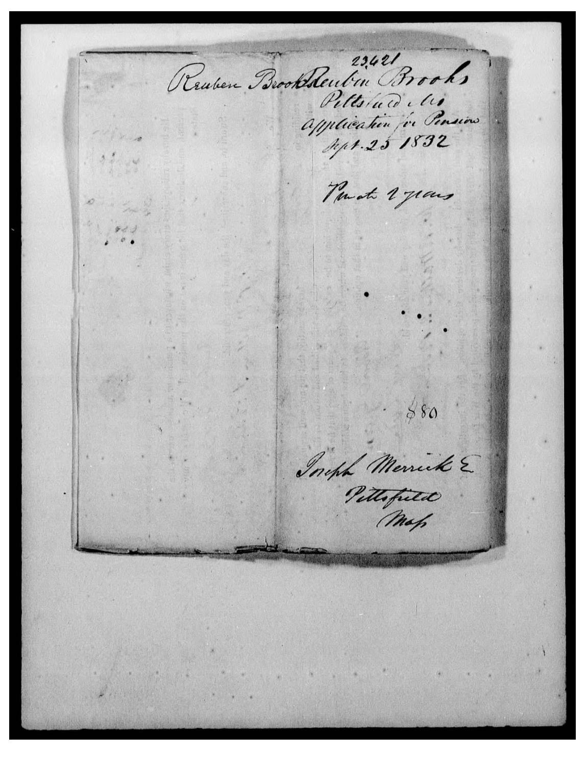 evidence derived sar 56 pension s30294 reuben brooks capt tuttles company 1782 p3