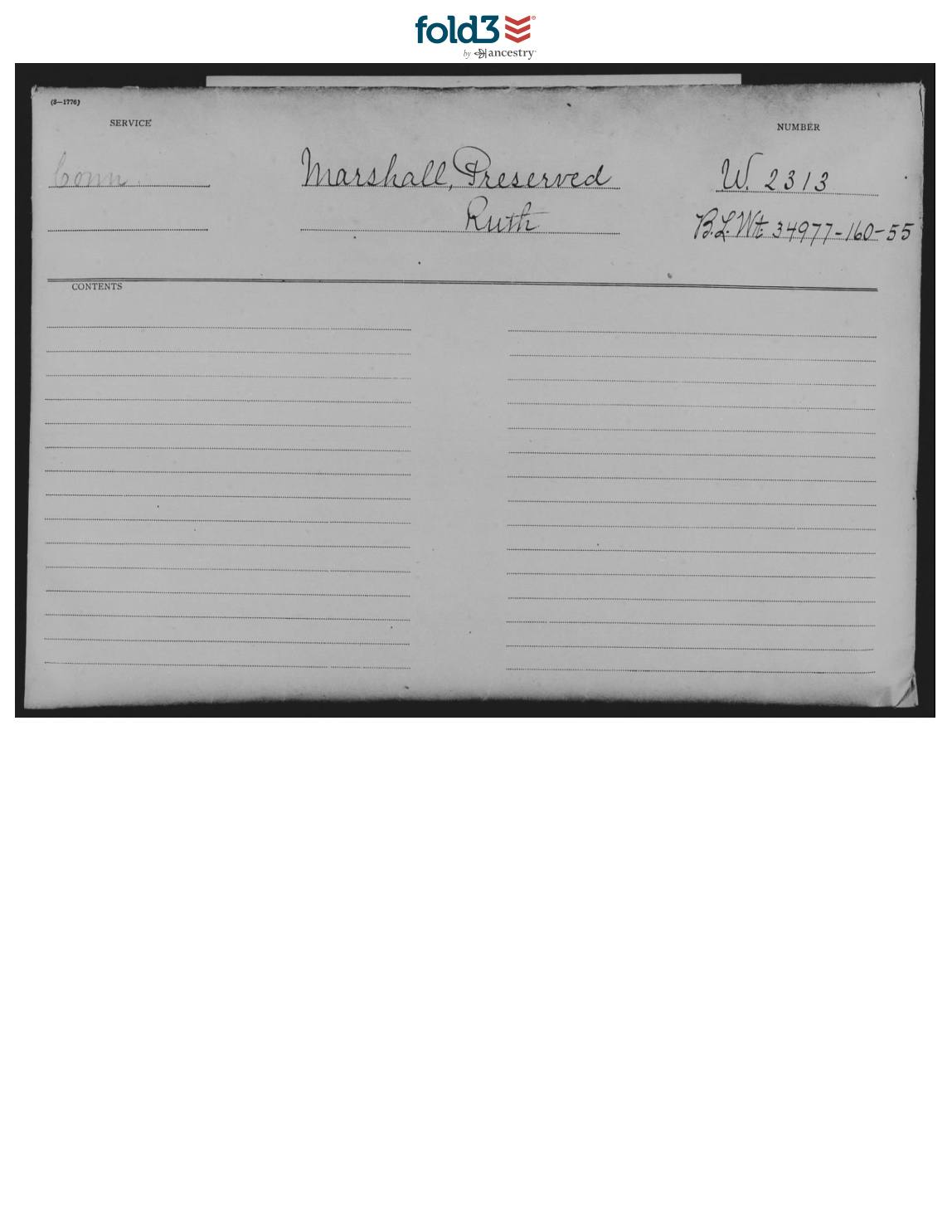 evidence derived sar 62 pension w2313 preserved marshall tuttle drew rations pay p1
