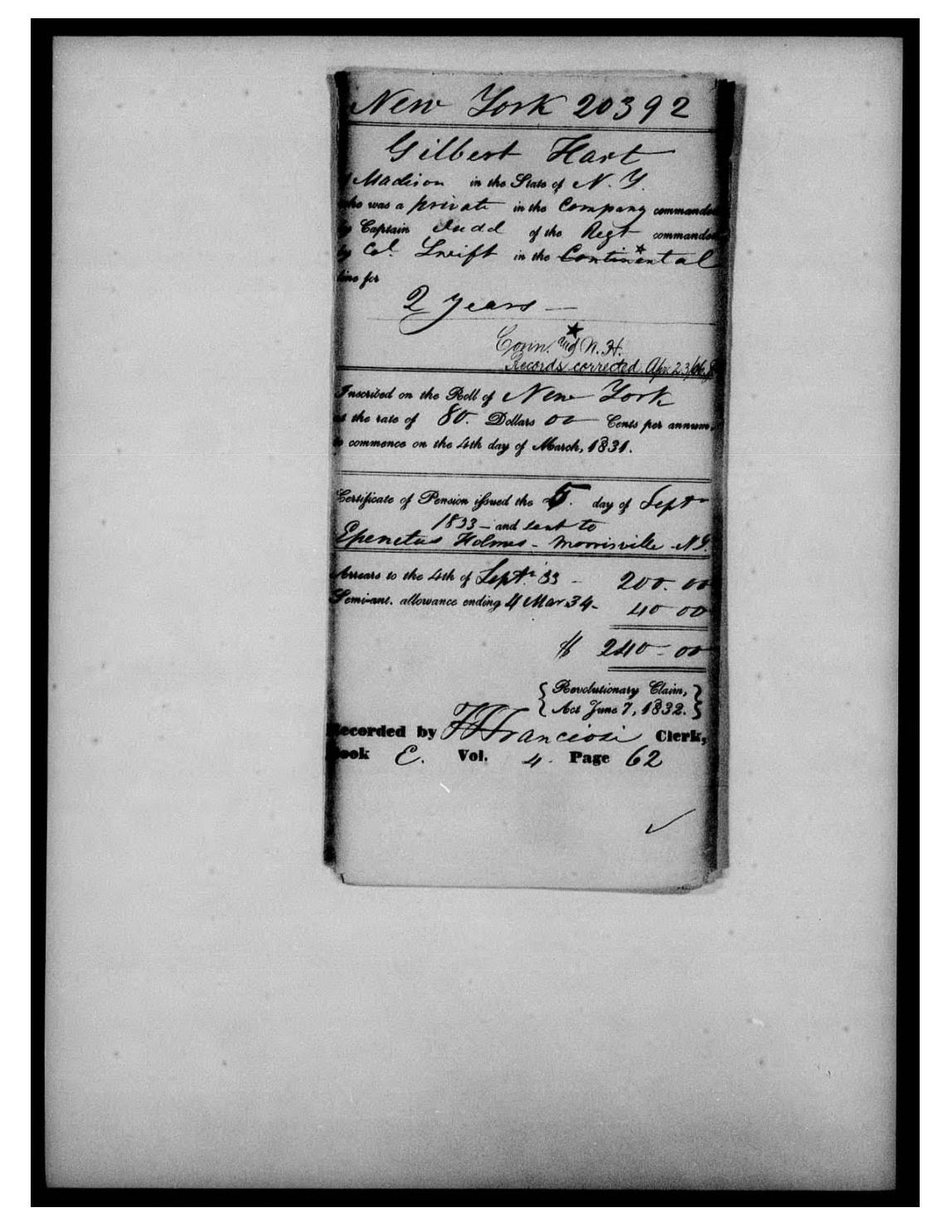 evidence derived sar 65 pension s13304 gilbert hart tuttle connection p2