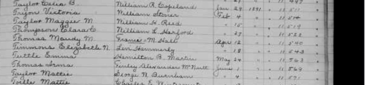 Emma Tuttle's remarriage record, continued