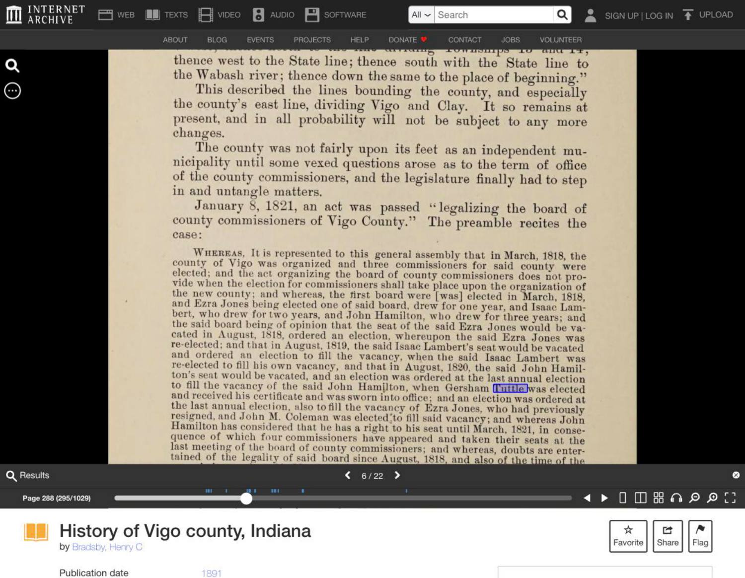 County history naming Commissioner Tuttle