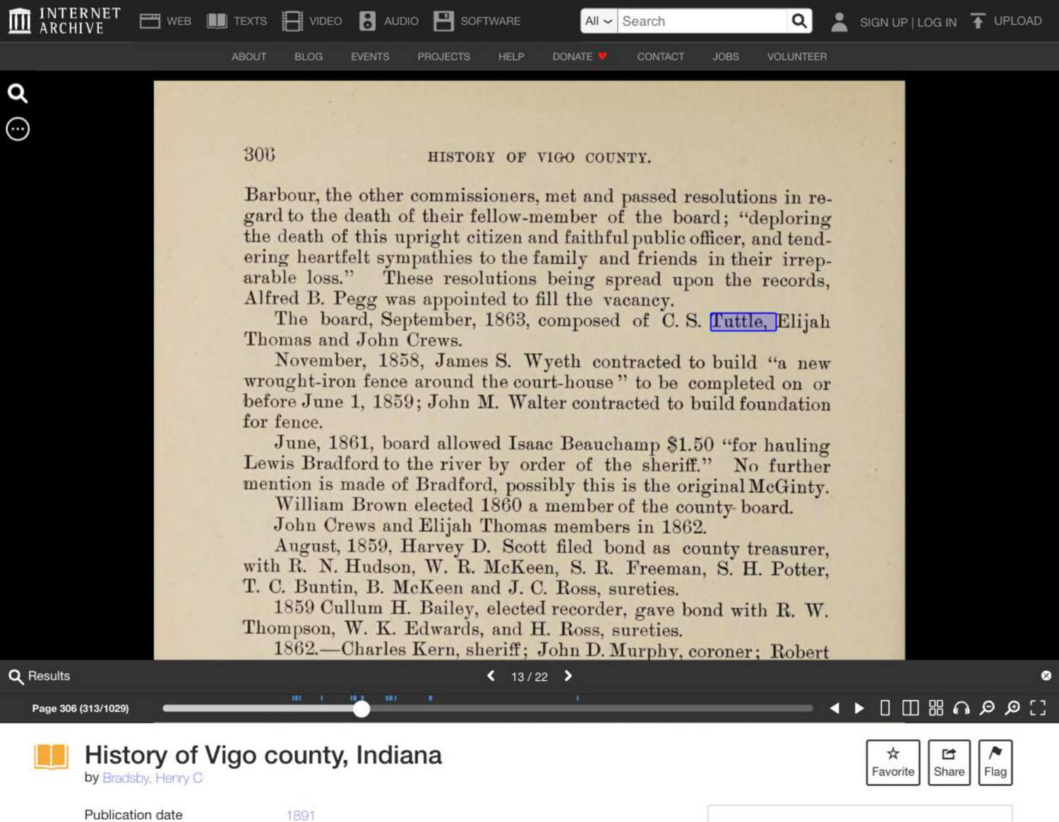 County history, Clark Tuttle, continued