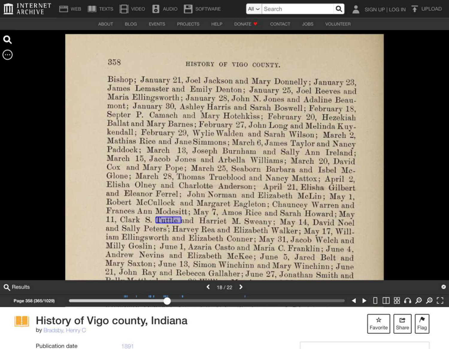 evidence derived sar 80 bradsby 1891 clarks tuttle commissioner pp305 306 marriage p358 p3