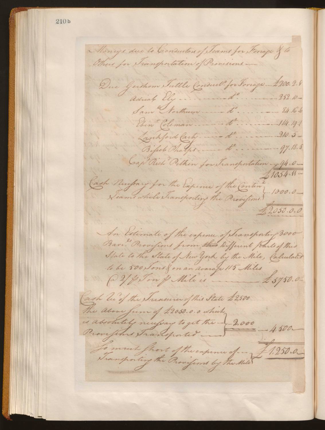 evidence derived sar 84 trumbullpapers csl v11pt2 doc210ab gershom tuttle condr 10 teams 23may1780 p2