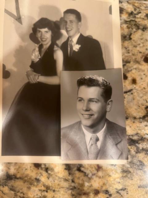Judith Katharine Frost at a college formal, about 1952–56
