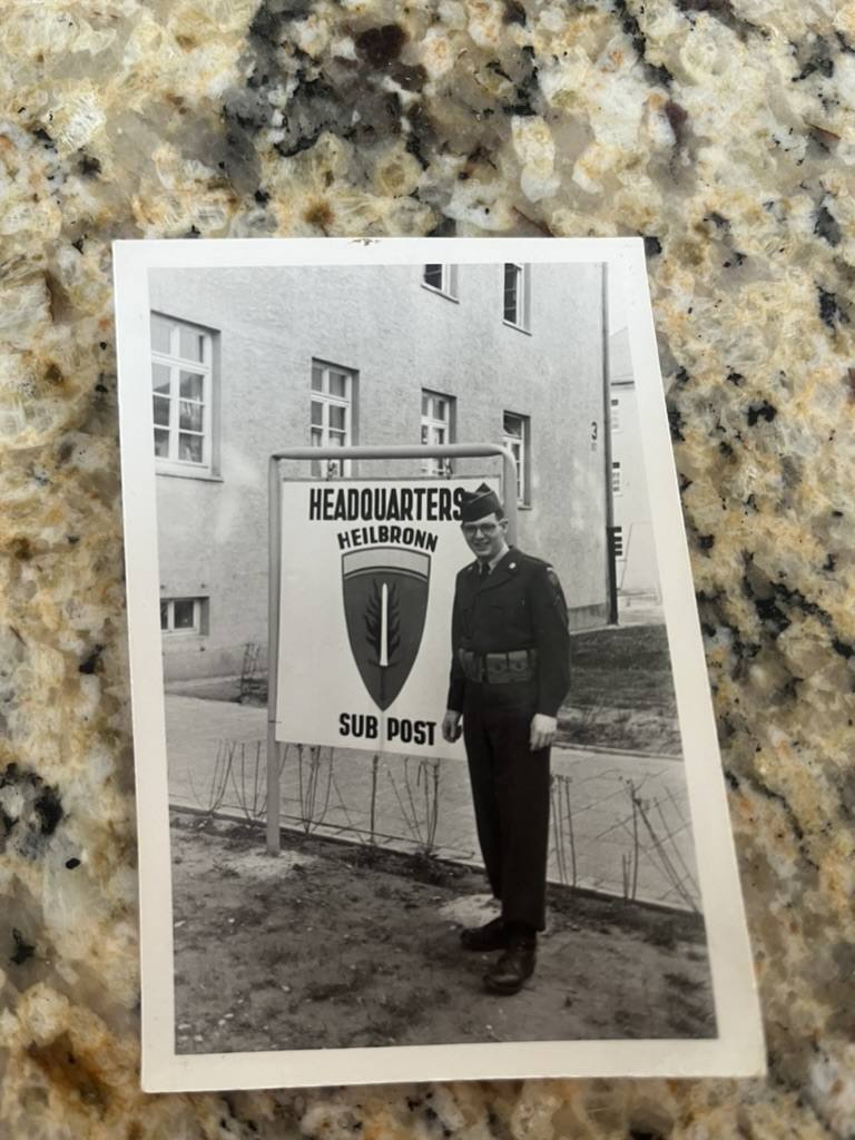 Richard Clark Tuttle in uniform, Heilbronn, Germany