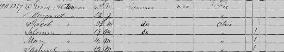 1850 census, Meigs County — David and Margaret Altman