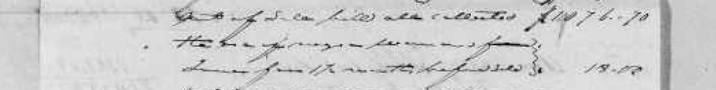 Account of Jane's hire and the estate's sale proceeds