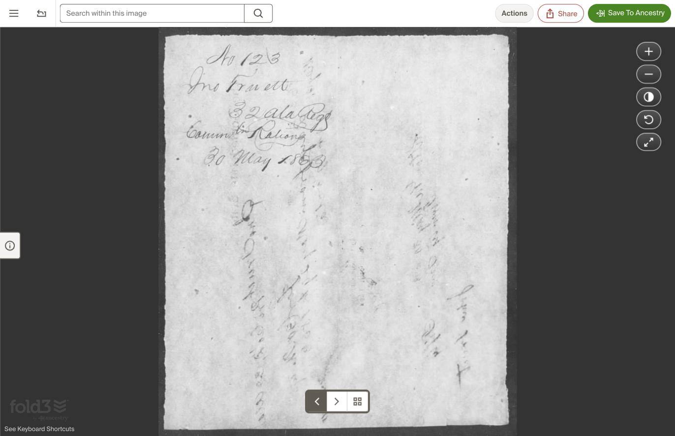 Voucher docket for John Truett, 1863