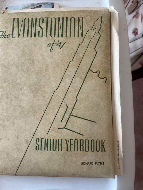 1947 senior yearbook page, Evanston High — Richard Tuttle