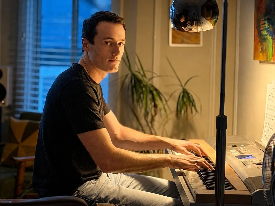 Alec Bell playing the piano